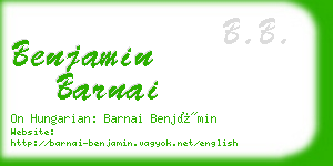 benjamin barnai business card
